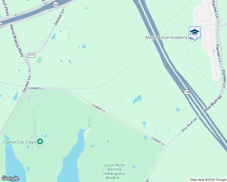 map of restaurants, bars, coffee shops, grocery stores, and more near 9226-9682 Lindell Lane in Austin