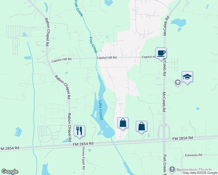 map of restaurants, bars, coffee shops, grocery stores, and more near 8330 Elm Drive in Montgomery