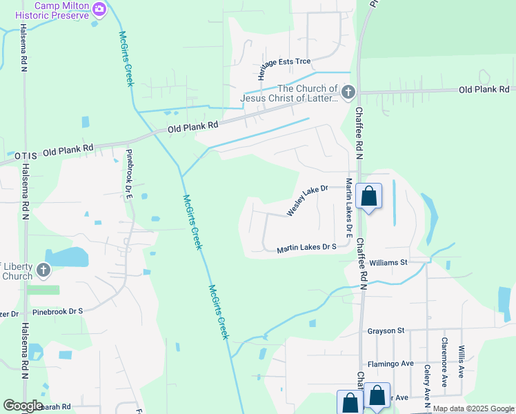map of restaurants, bars, coffee shops, grocery stores, and more near 669 Marla Creek Court in Jacksonville
