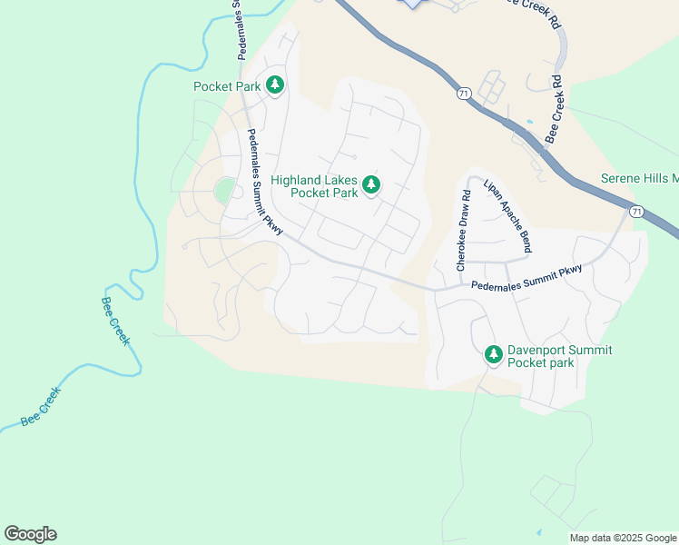 map of restaurants, bars, coffee shops, grocery stores, and more near 18501 Tanner Bayou Loop in Austin