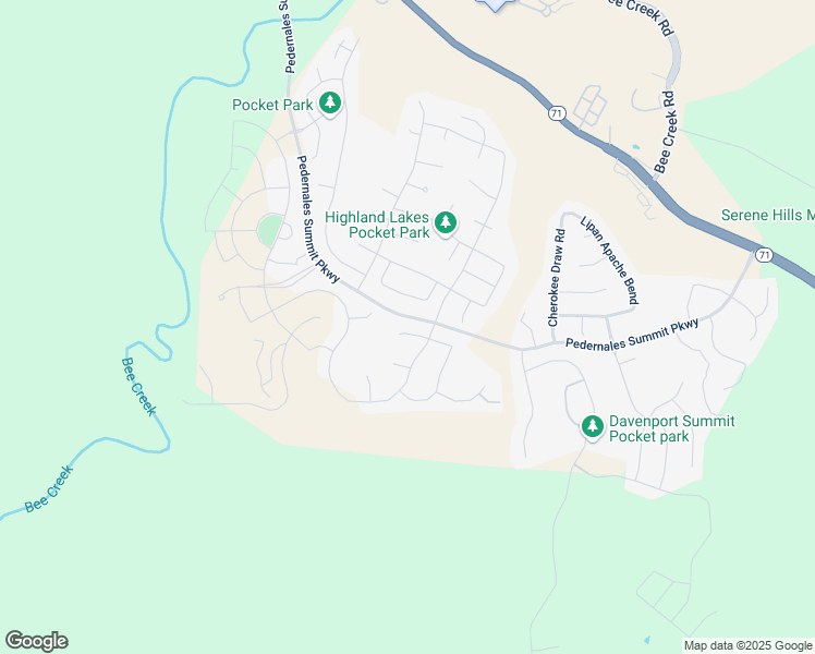 map of restaurants, bars, coffee shops, grocery stores, and more near 18501 Tanner Bayou Loop in Austin