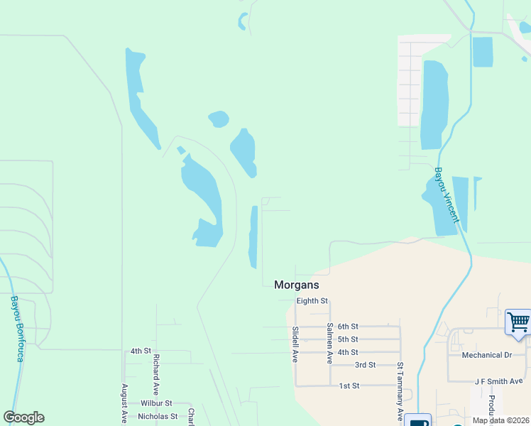 map of restaurants, bars, coffee shops, grocery stores, and more near 37010 Railroad Avenue in Slidell