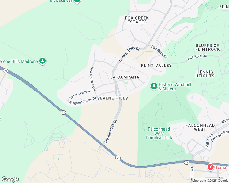 map of restaurants, bars, coffee shops, grocery stores, and more near 412 Ringtail Stream Drive in Lakeway