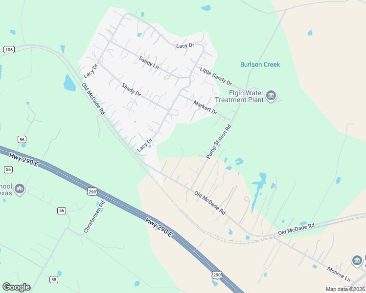 map of restaurants, bars, coffee shops, grocery stores, and more near 1510 Old McDade Road in Elgin