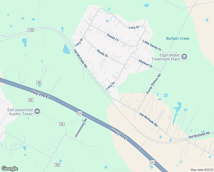map of restaurants, bars, coffee shops, grocery stores, and more near 1456 Old McDade Road in Elgin