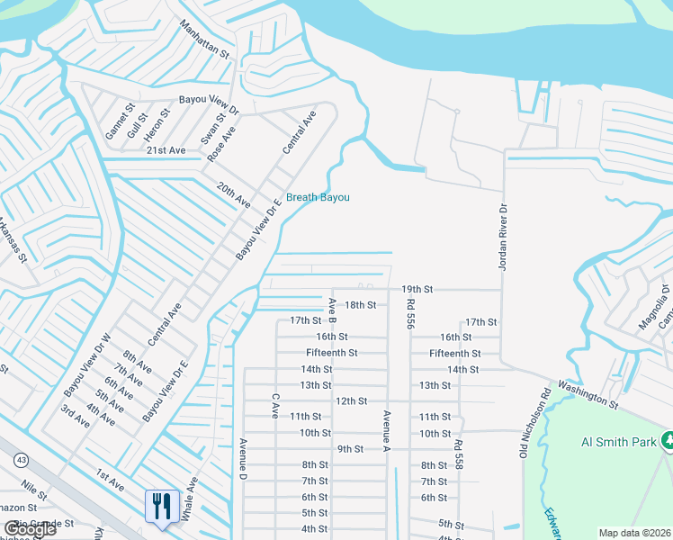 map of restaurants, bars, coffee shops, grocery stores, and more near 4075 Old Lazy River Road in Bay St. Louis