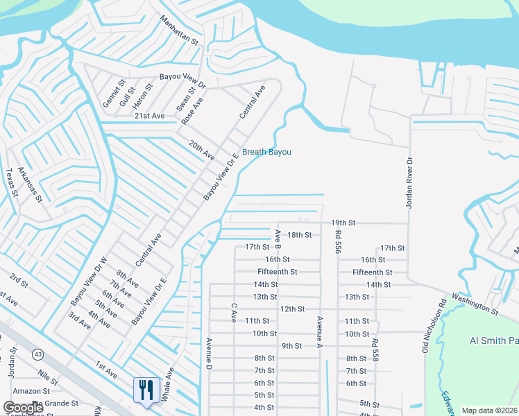 map of restaurants, bars, coffee shops, grocery stores, and more near 4115 Old Lazy River Road in Bay St. Louis