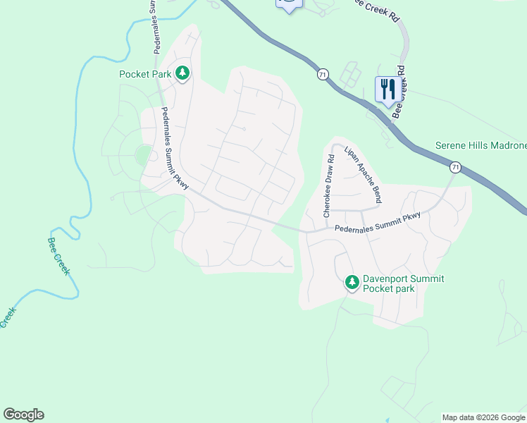 map of restaurants, bars, coffee shops, grocery stores, and more near 5918 Gunnison Turn Cove in Austin