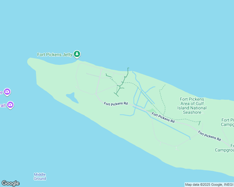 map of restaurants, bars, coffee shops, grocery stores, and more near 1400 Fort Pickens Road in Pensacola Beach