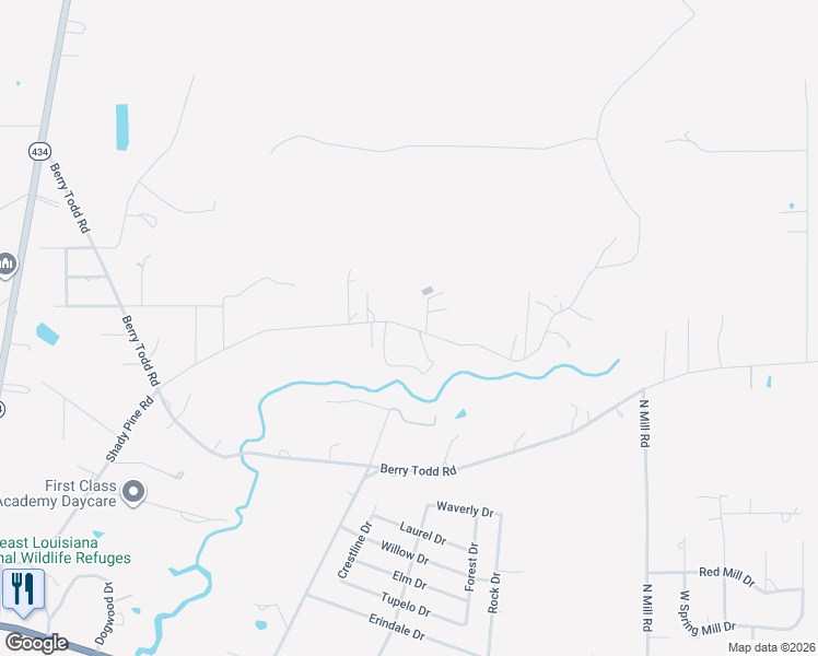 map of restaurants, bars, coffee shops, grocery stores, and more near 61734 Shady Pine Road in Lacombe