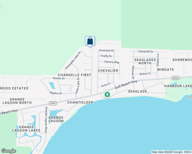 map of restaurants, bars, coffee shops, grocery stores, and more near 2015 Bearcat Court in Pensacola