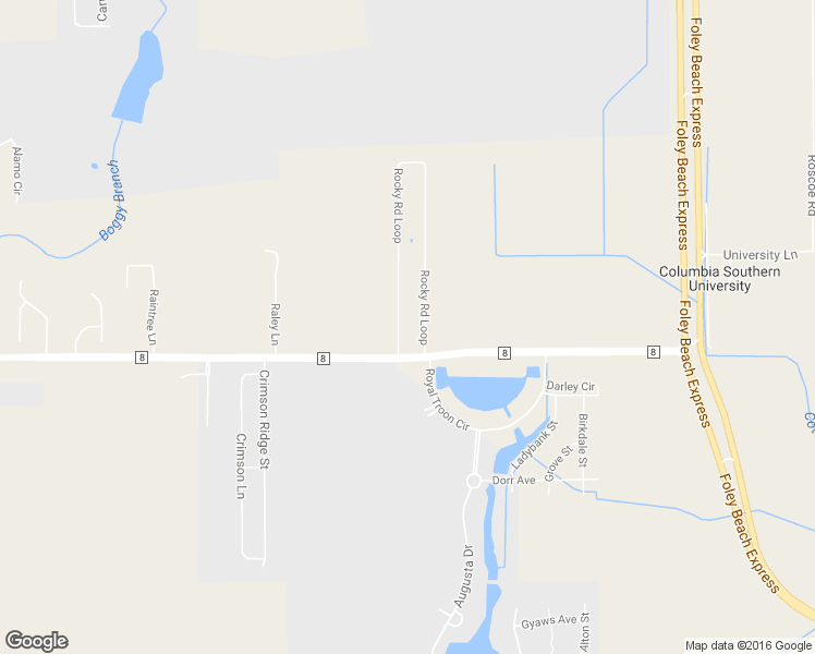 map of restaurants, bars, coffee shops, grocery stores, and more near 7010 Rocky Road Loop in Gulf Shores