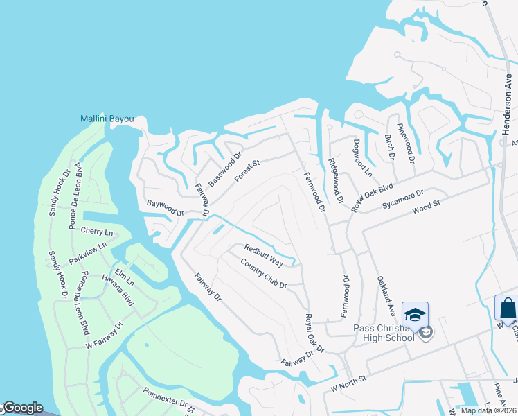 map of restaurants, bars, coffee shops, grocery stores, and more near 133 Poinsetta Loop in Pass Christian