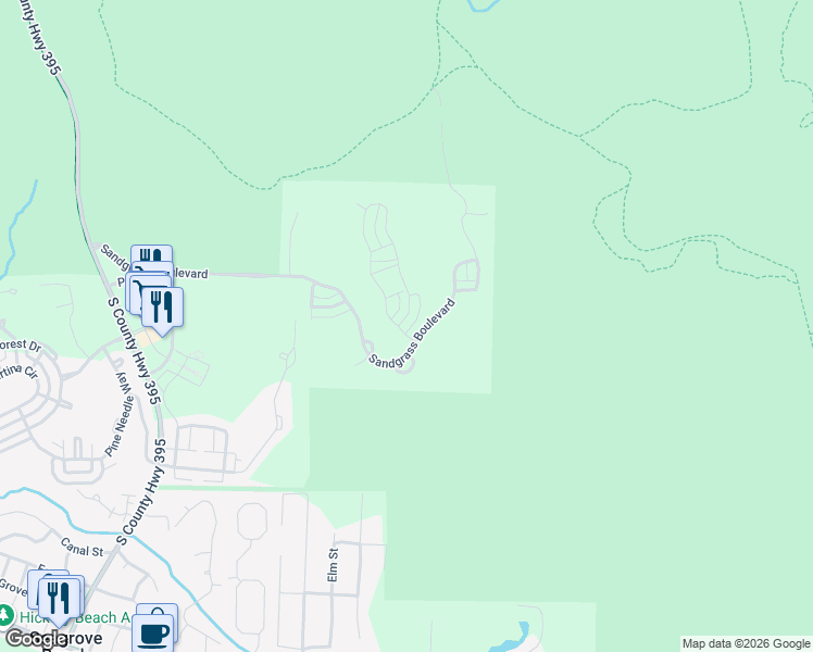 map of restaurants, bars, coffee shops, grocery stores, and more near 100 Flatwoods Forest Loop in Santa Rosa Beach