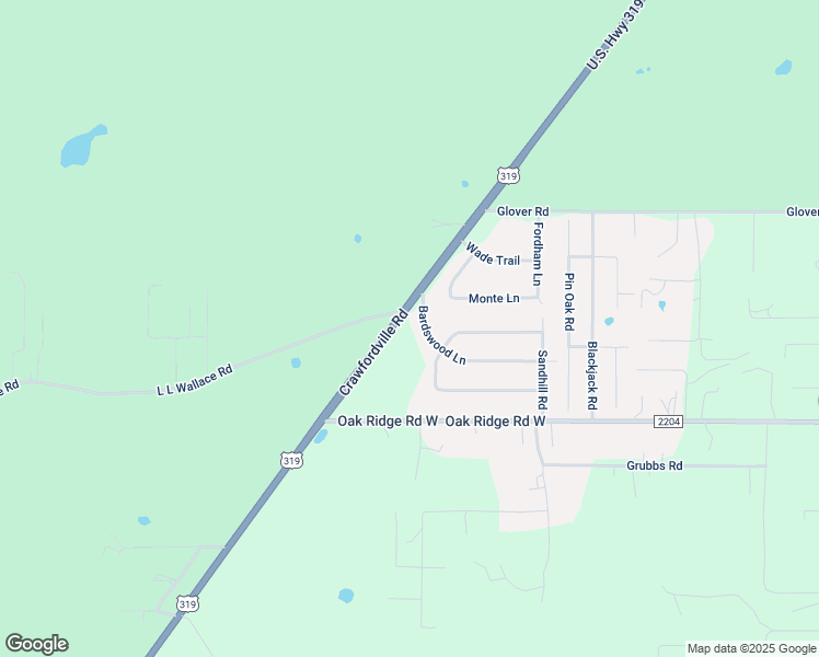 map of restaurants, bars, coffee shops, grocery stores, and more near 2815 Bardswood Lane in Tallahassee