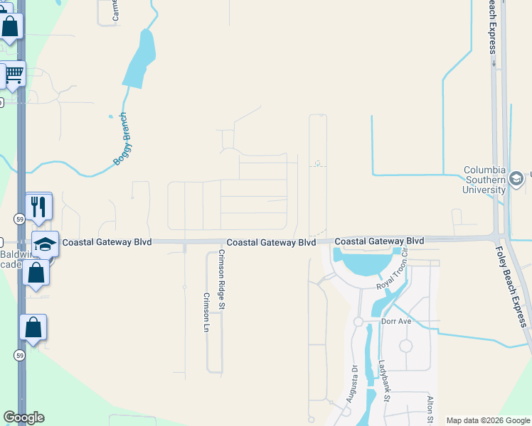 map of restaurants, bars, coffee shops, grocery stores, and more near in Gulf Shores