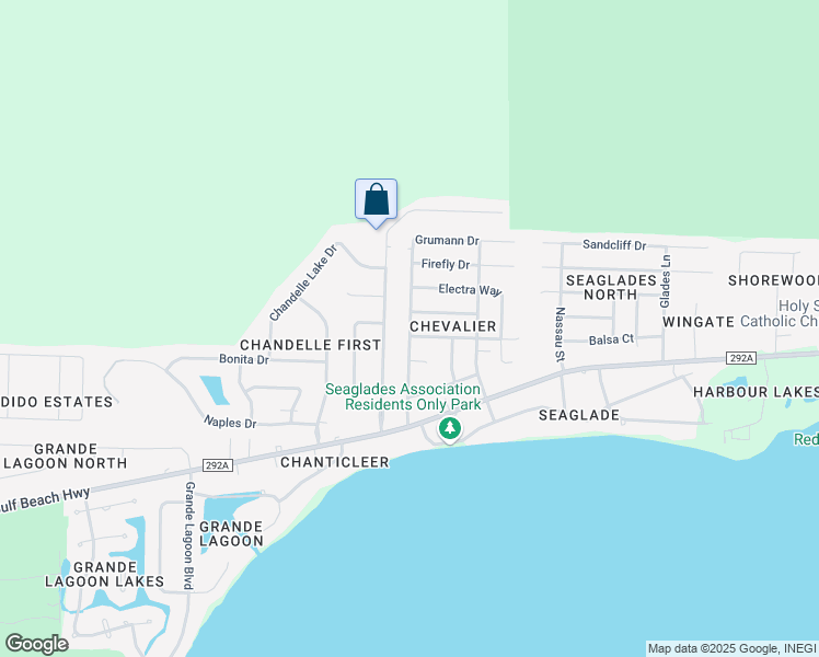 map of restaurants, bars, coffee shops, grocery stores, and more near 5045 Challenger Way in Pensacola