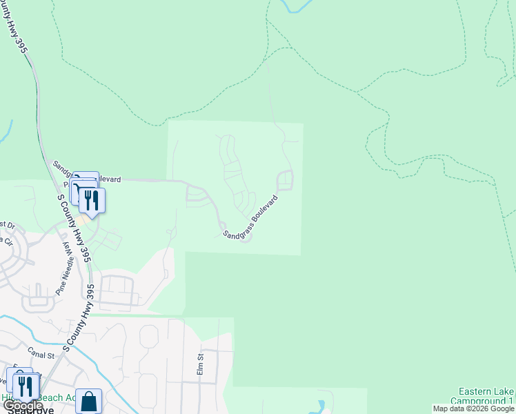 map of restaurants, bars, coffee shops, grocery stores, and more near 1035 Sandgrass Boulevard in Santa Rosa Beach