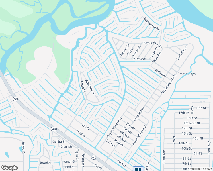 map of restaurants, bars, coffee shops, grocery stores, and more near 4059 Indiana Street in Bay Saint Louis