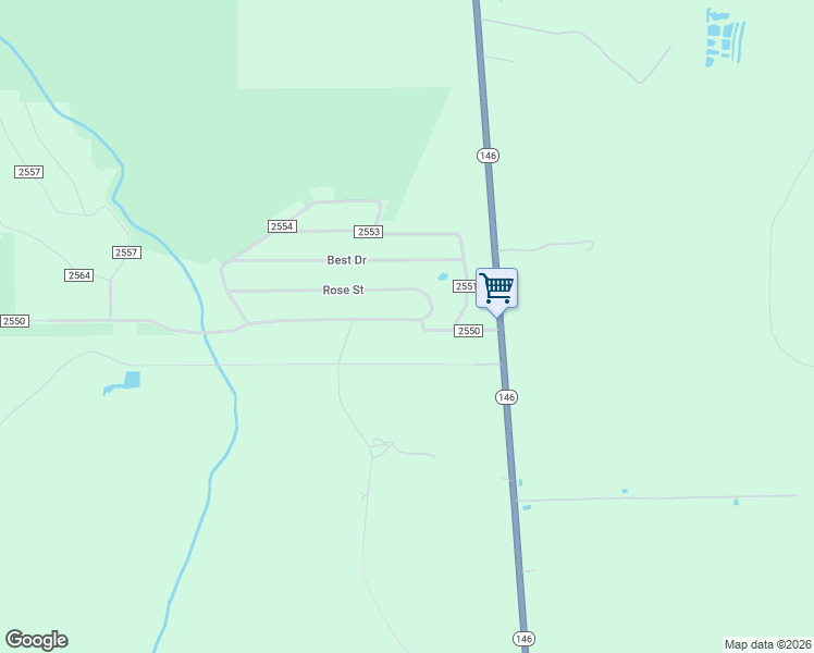 map of restaurants, bars, coffee shops, grocery stores, and more near 261 County Road 2550 in Cleveland