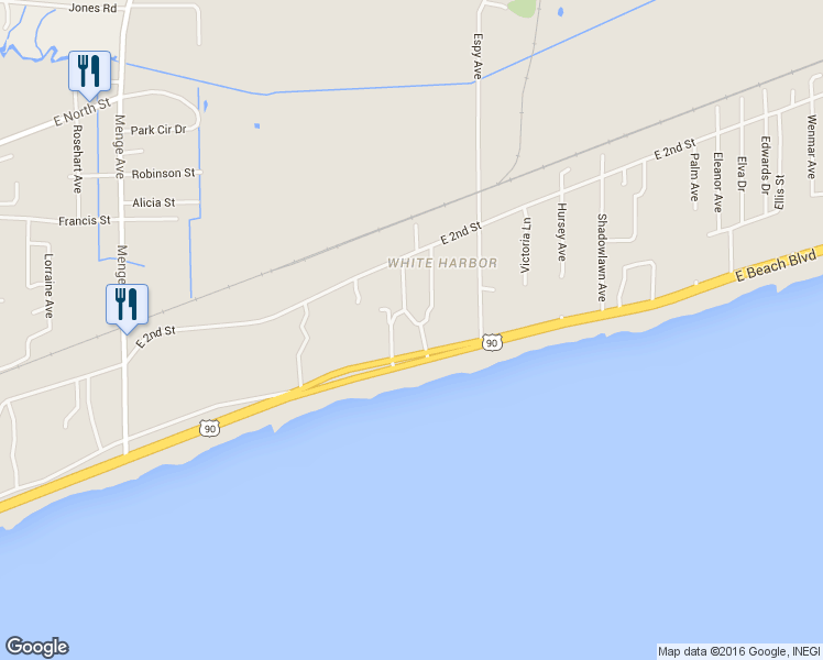 map of restaurants, bars, coffee shops, grocery stores, and more near 11 Wisteria Drive in Pass Christian