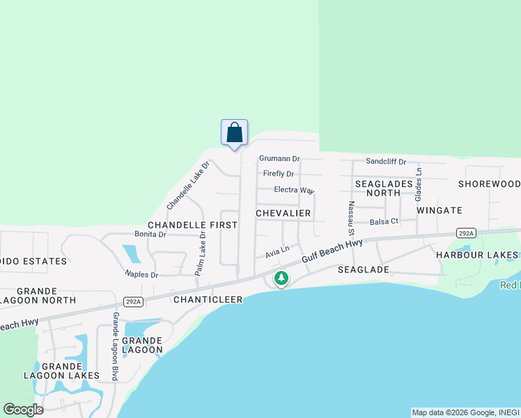 map of restaurants, bars, coffee shops, grocery stores, and more near 3025 Dauntless Drive in Pensacola