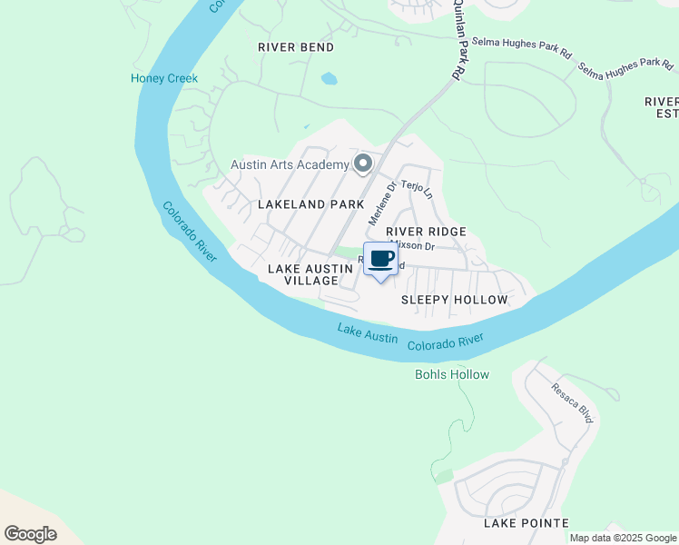 map of restaurants, bars, coffee shops, grocery stores, and more near 1506 West Lane in Austin