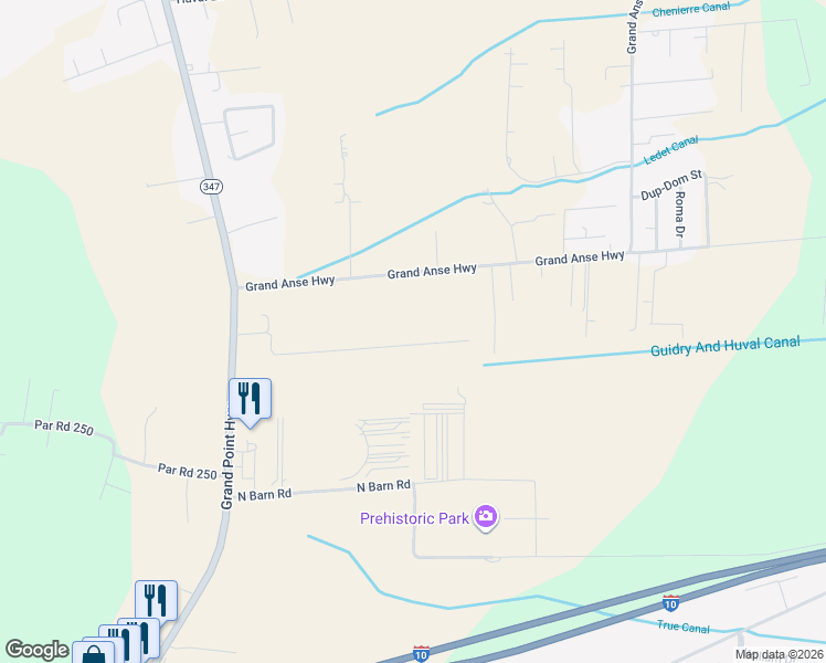 map of restaurants, bars, coffee shops, grocery stores, and more near 1097 Rene O Guidry Road in Breaux Bridge