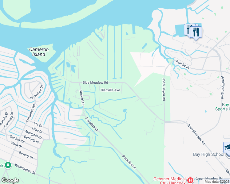 map of restaurants, bars, coffee shops, grocery stores, and more near 2055-2069 Bienville Ave in Hancock