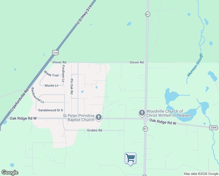 map of restaurants, bars, coffee shops, grocery stores, and more near 9211 Dorothy Road in Tallahassee