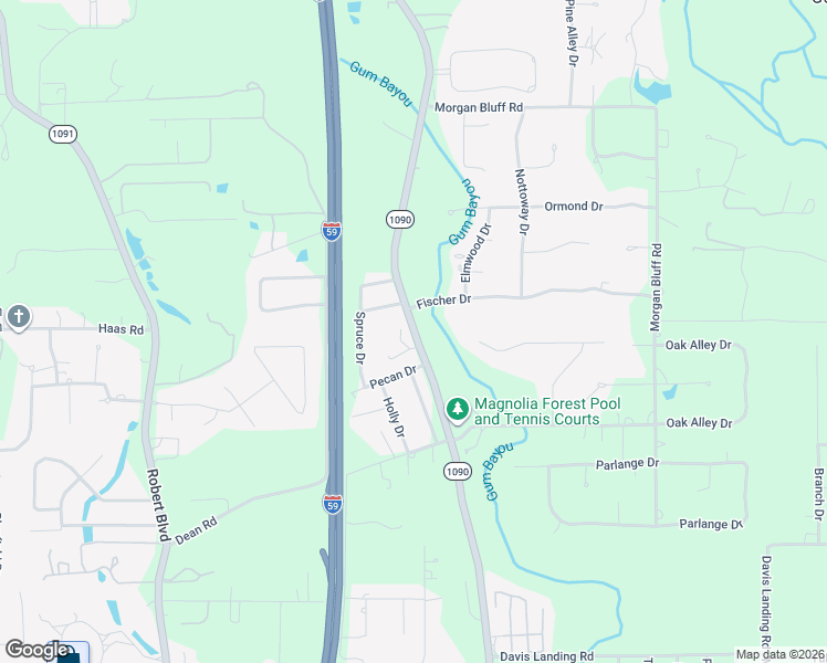 map of restaurants, bars, coffee shops, grocery stores, and more near 39647 Pecan Drive in Pearl River