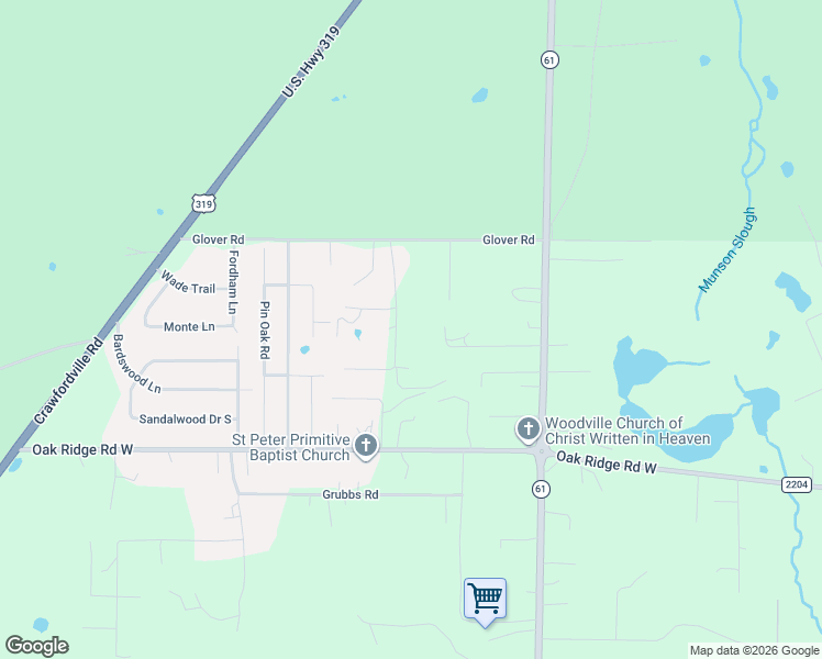 map of restaurants, bars, coffee shops, grocery stores, and more near 9211 Dorothy Road in Tallahassee