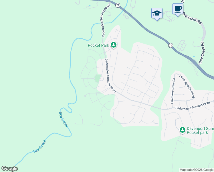 map of restaurants, bars, coffee shops, grocery stores, and more near 18808 Grape Seed Cove in Austin