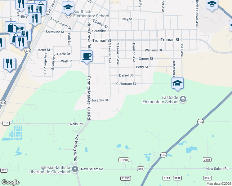 map of restaurants, bars, coffee shops, grocery stores, and more near 1321 South Fenner Avenue in Cleveland