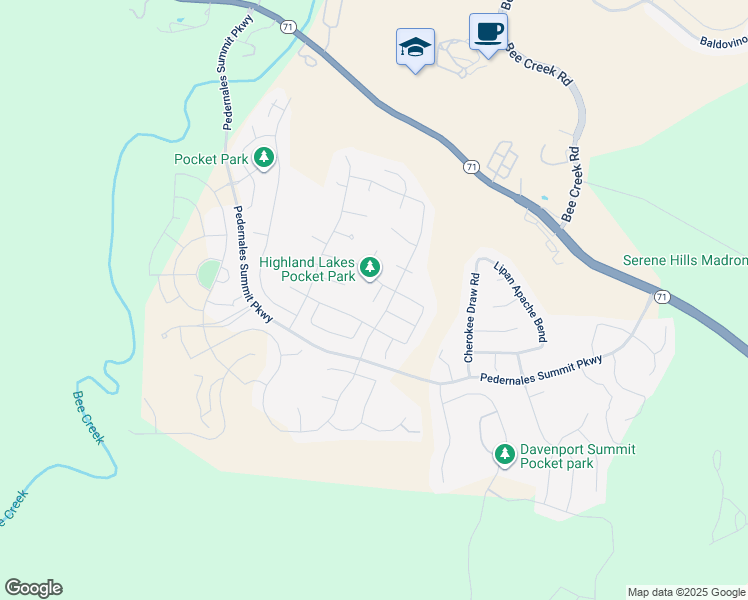 map of restaurants, bars, coffee shops, grocery stores, and more near 5625 Rio Chama Cove in Austin