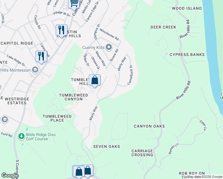 map of restaurants, bars, coffee shops, grocery stores, and more near 809 Marly Way in Austin