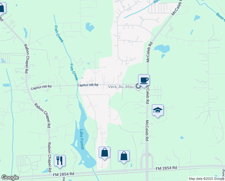 map of restaurants, bars, coffee shops, grocery stores, and more near 15246 Holly Drive in Montgomery