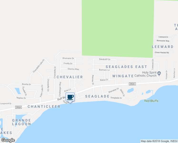 map of restaurants, bars, coffee shops, grocery stores, and more near 1241 Bartram Lane in Pensacola