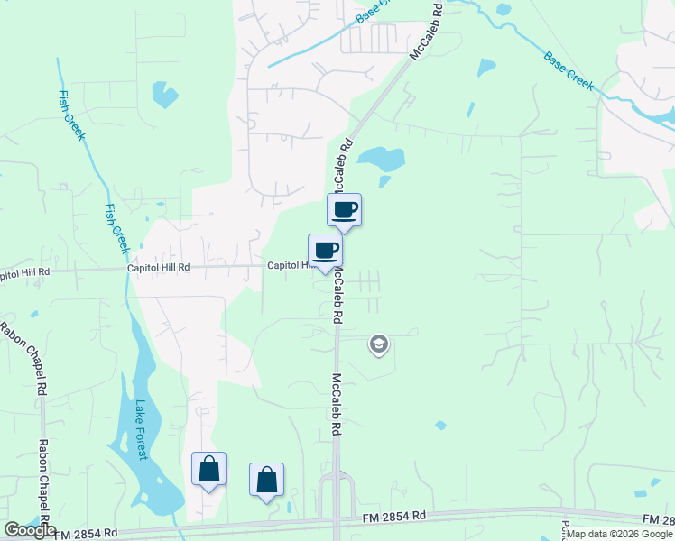 map of restaurants, bars, coffee shops, grocery stores, and more near 2280 McCaleb Road in Montgomery