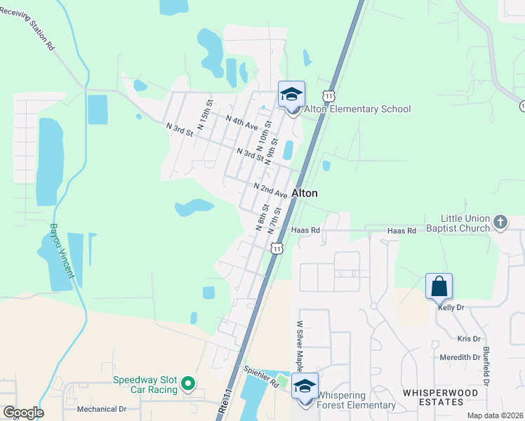 map of restaurants, bars, coffee shops, grocery stores, and more near 62053 North 8th Street in Slidell