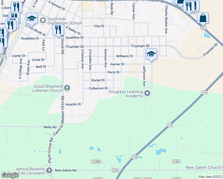 map of restaurants, bars, coffee shops, grocery stores, and more near 1301 Denison Avenue in Cleveland