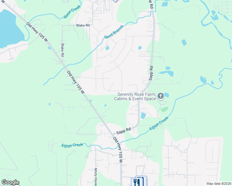 map of restaurants, bars, coffee shops, grocery stores, and more near 4206 Hidden Timbers Lane in Panorama Village