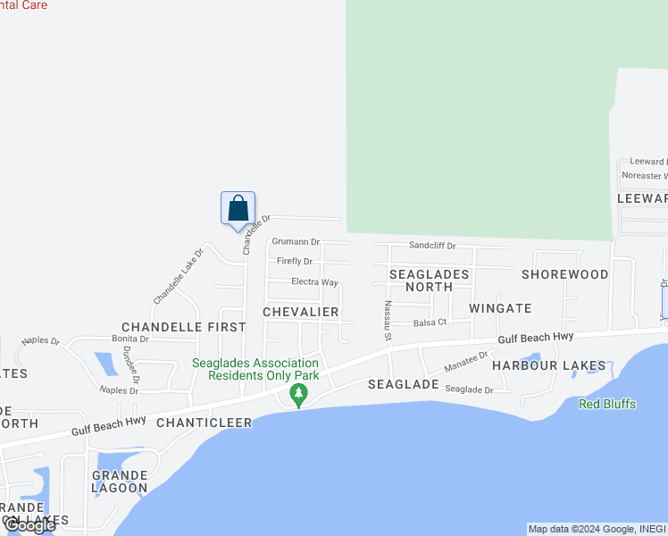 map of restaurants, bars, coffee shops, grocery stores, and more near 6013 Firefly Drive in Pensacola