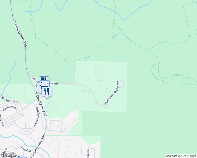 map of restaurants, bars, coffee shops, grocery stores, and more near 60 Chordgrass Way in Santa Rosa Beach