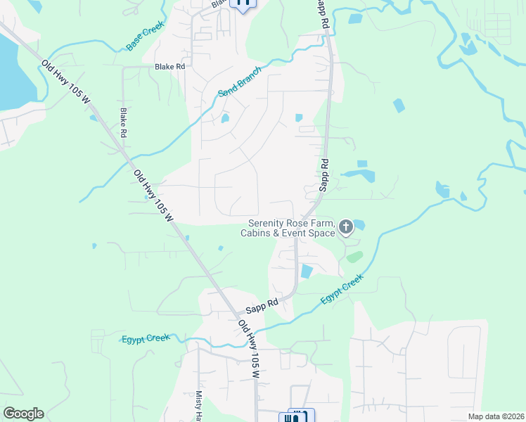 map of restaurants, bars, coffee shops, grocery stores, and more near 4206 Hidden Timbers Lane in Panorama Village
