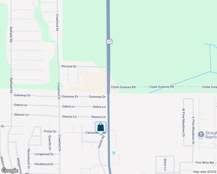 map of restaurants, bars, coffee shops, grocery stores, and more near 1817-1835 U.S. 171 in Lake Charles