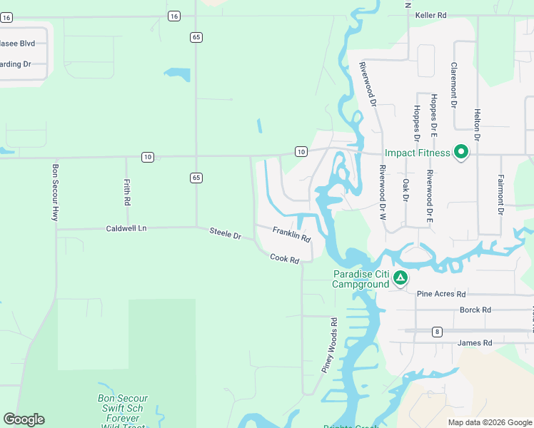 map of restaurants, bars, coffee shops, grocery stores, and more near 7389 Coopers Landing Rd W in Foley