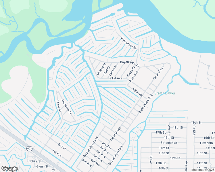 map of restaurants, bars, coffee shops, grocery stores, and more near 4185-4213 21st Street in Bay St. Louis