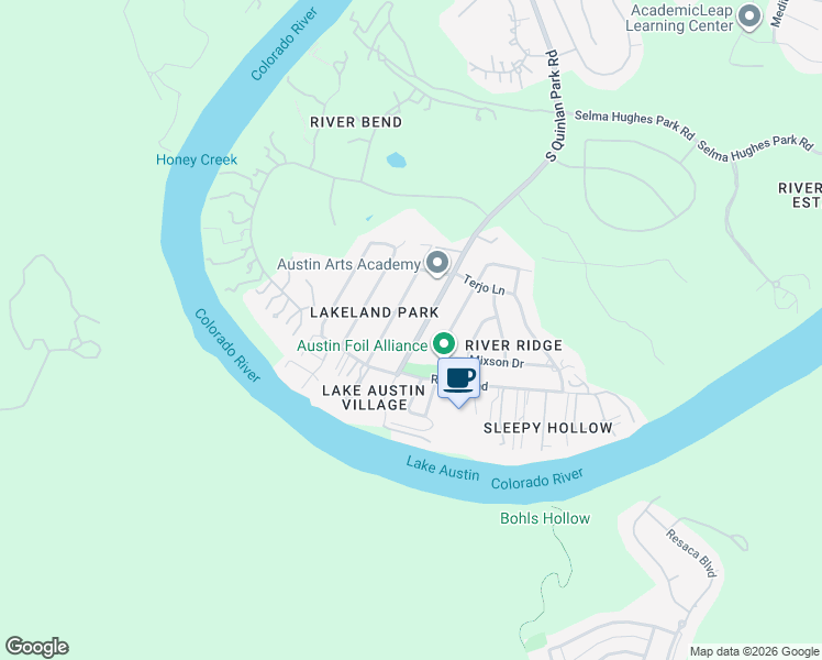 map of restaurants, bars, coffee shops, grocery stores, and more near 1305 Minnie Drive in Austin