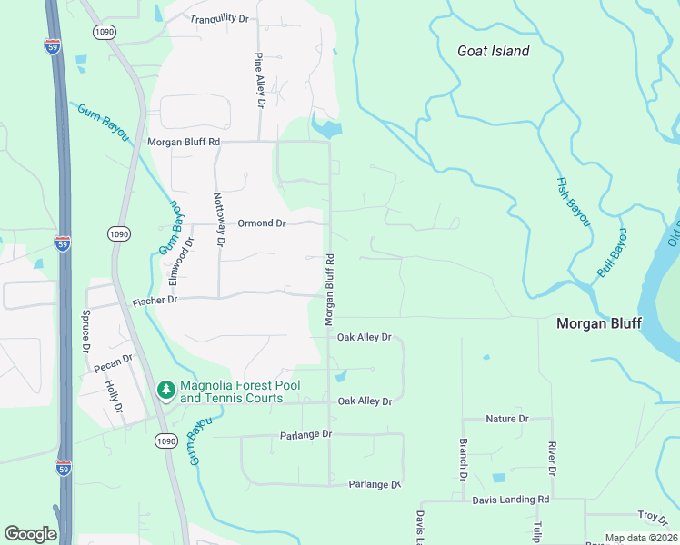 map of restaurants, bars, coffee shops, grocery stores, and more near 601 Melrose Drive in Pearl River